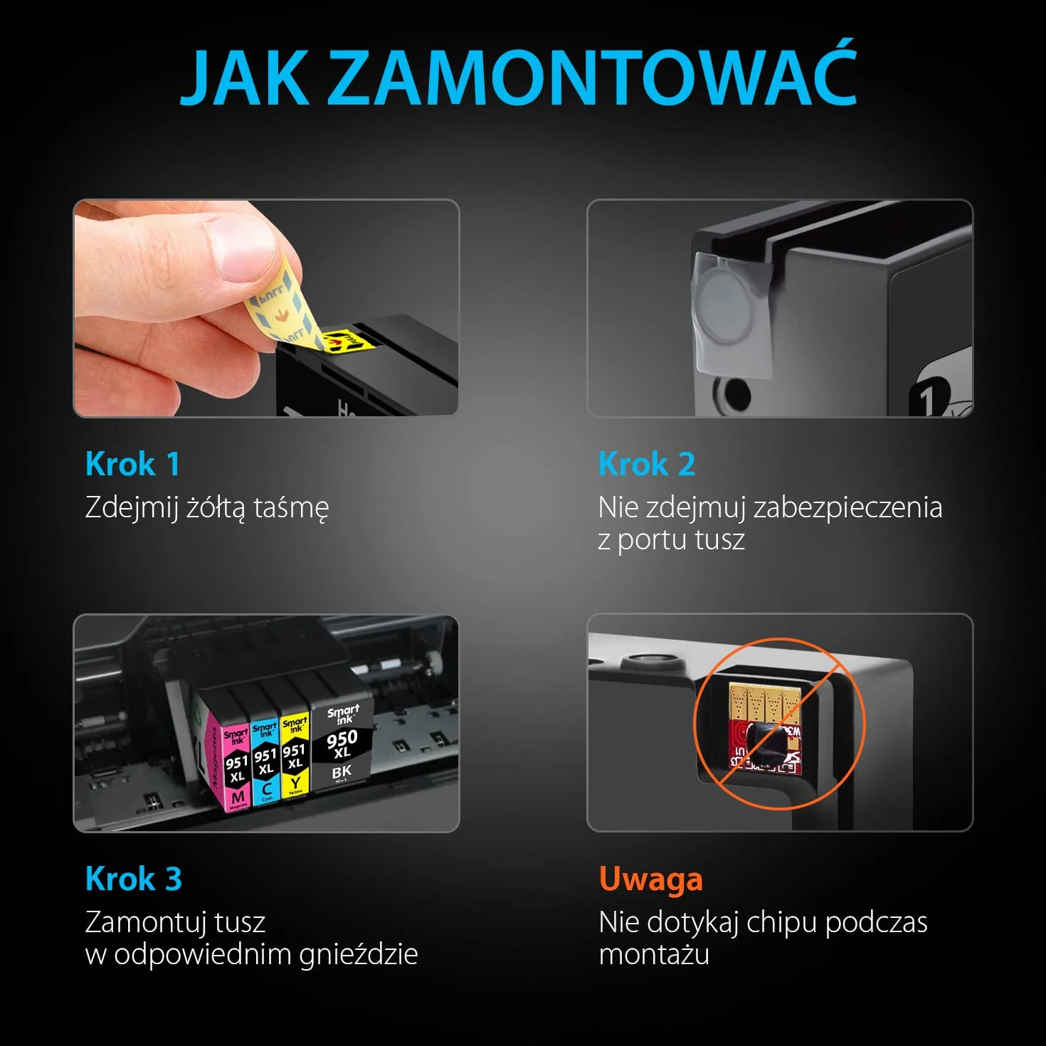 Smart Ink Kompatybilne wkłady atramentowe HP 950XL 951XL 5 Multipack do Officejet 8100 8600 8610 8620 8630 8640 8660 8615 8625 251DW