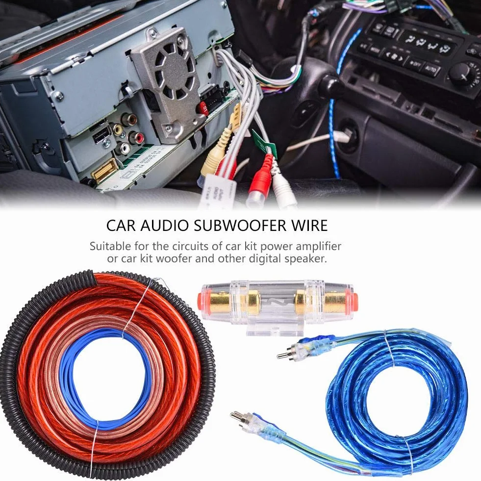 Zestawy przewodów wzmacniacza Do Audio, 4 Gauge, 2800 W, samochodowy subwoofer, wzmacniacz, głośnik, instalacja przewodów, zestaw kabli bezpiecznikowych