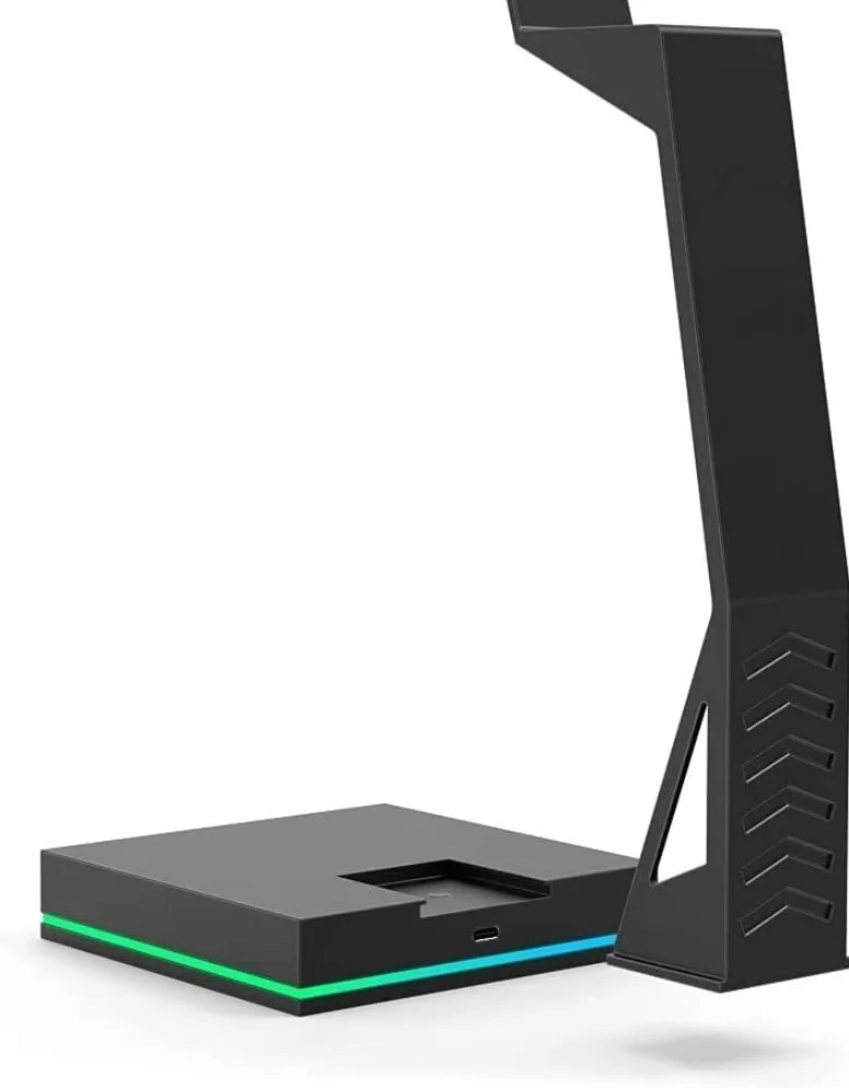 Stojak na słuchawki z 4 portami USB 2.0, uchwyt do gier RGB do gier, akcesoria komputerowe, organizuje i wyświetla zestawy słuchawkowe, idealny dla graczy
