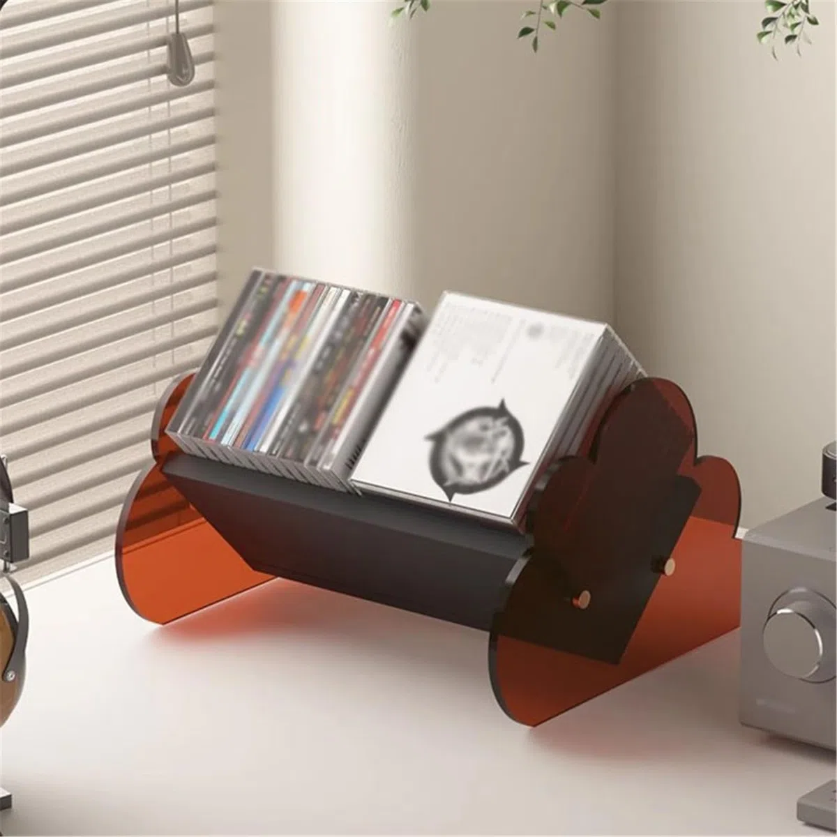przechowywanie płyt Stojak na płyty CD z akrylu w kształcie chmurek, do przechowywania domu, książek nagraniami stojak na płyty CD