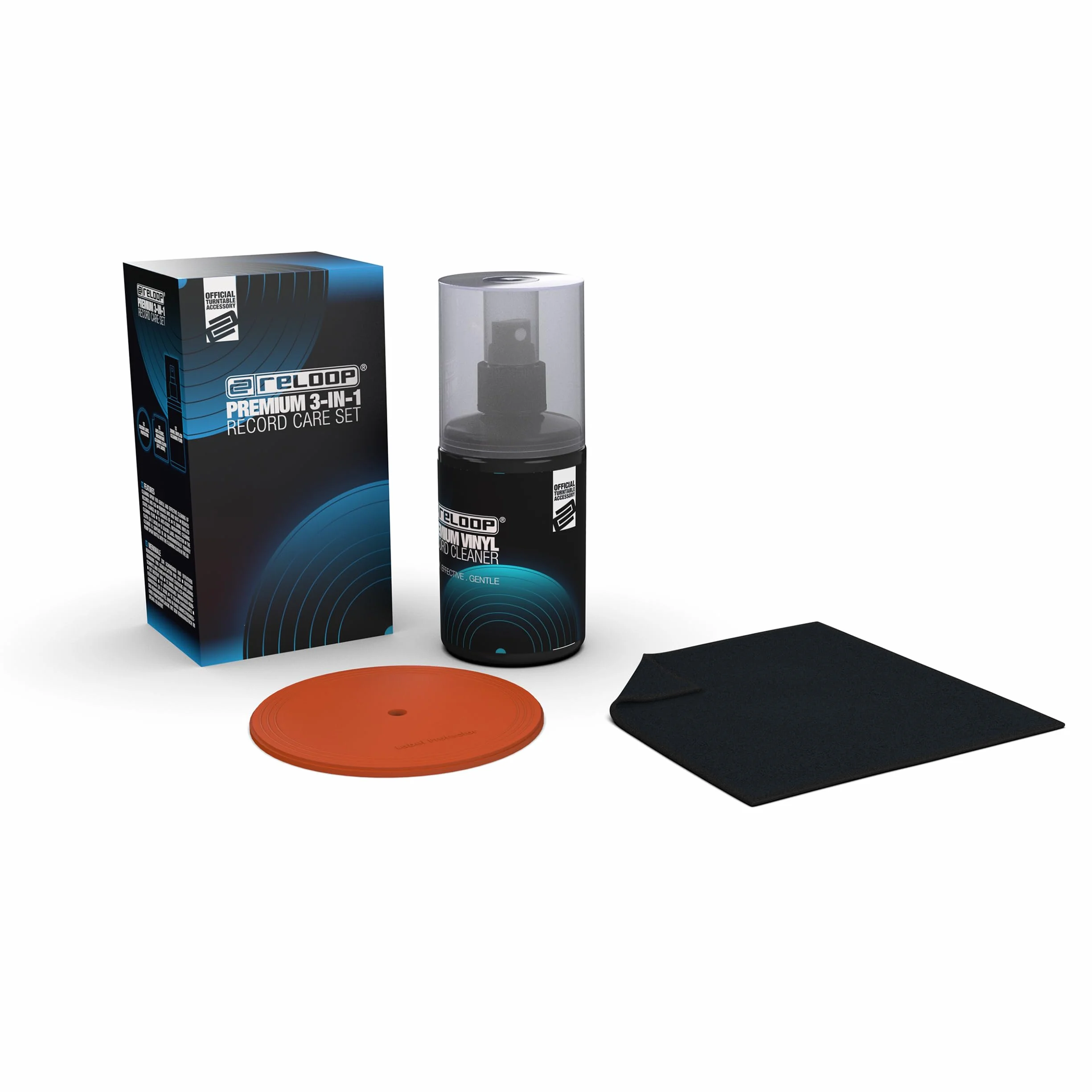 Reloop Premium 3-w-1 Record Care Set – kompletne rozwiązanie do czyszczenia płyt winylowych i płyt CD