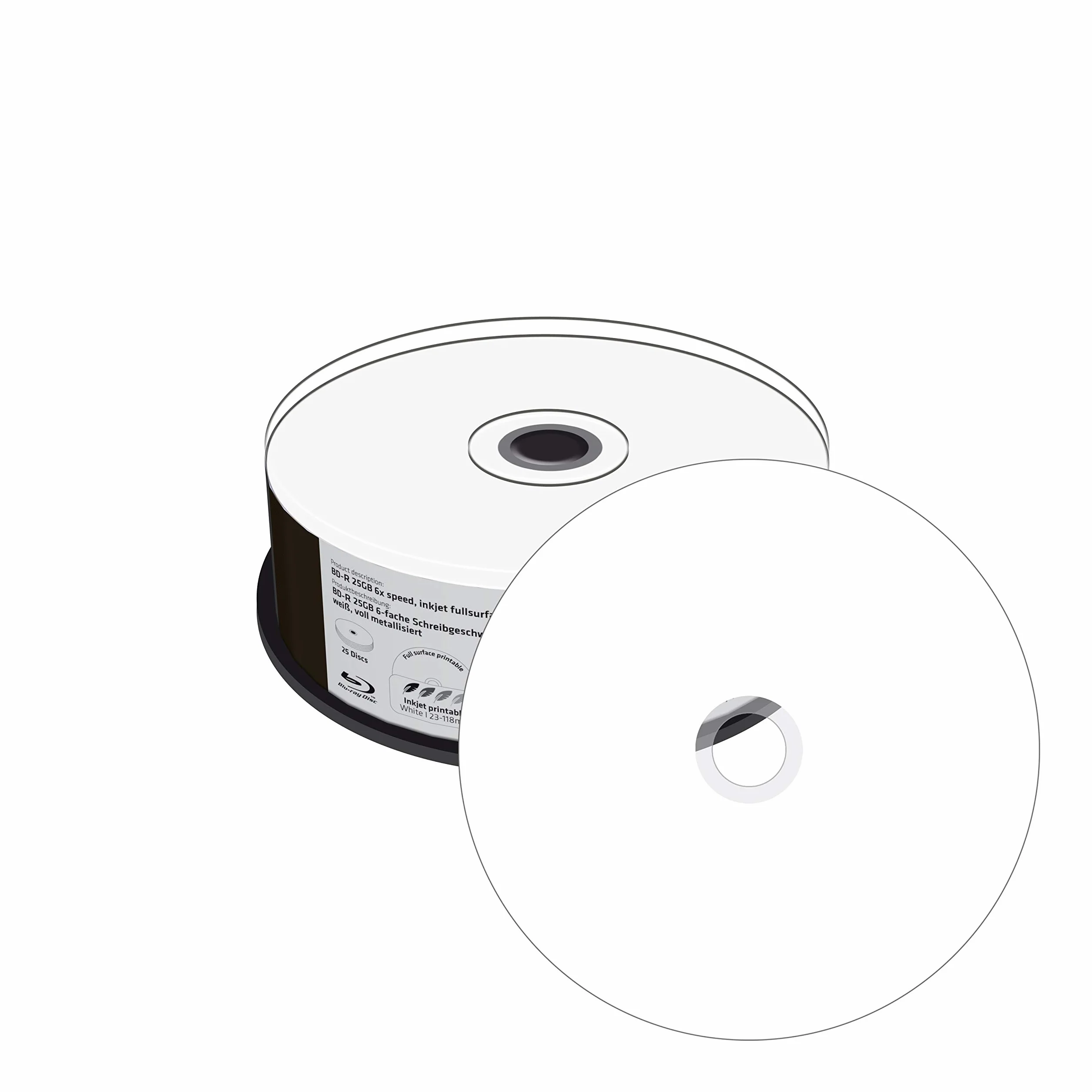 BD-R 25 GB 6x płyta do druku na całej powierzchni 25 szt. Cake Box