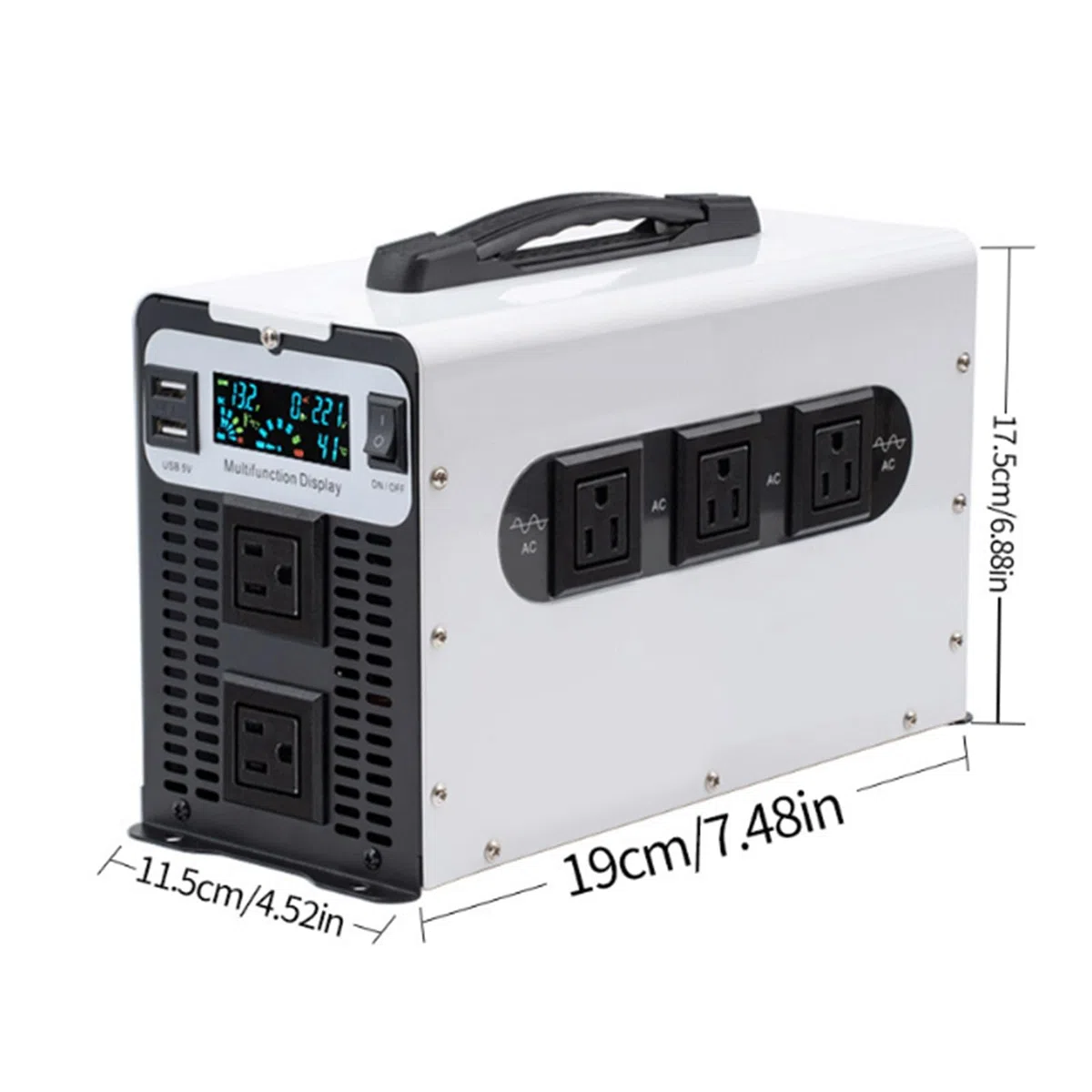 Przenośny falownik sinusoidalny 1500 W, DC 12 V, 24 V, 48 V, 60 V, 72 V na 110 V 230 V Power Solarny przetwornica napięcia do samochodów ciężarowych, kamperów, falownik solarny, 60