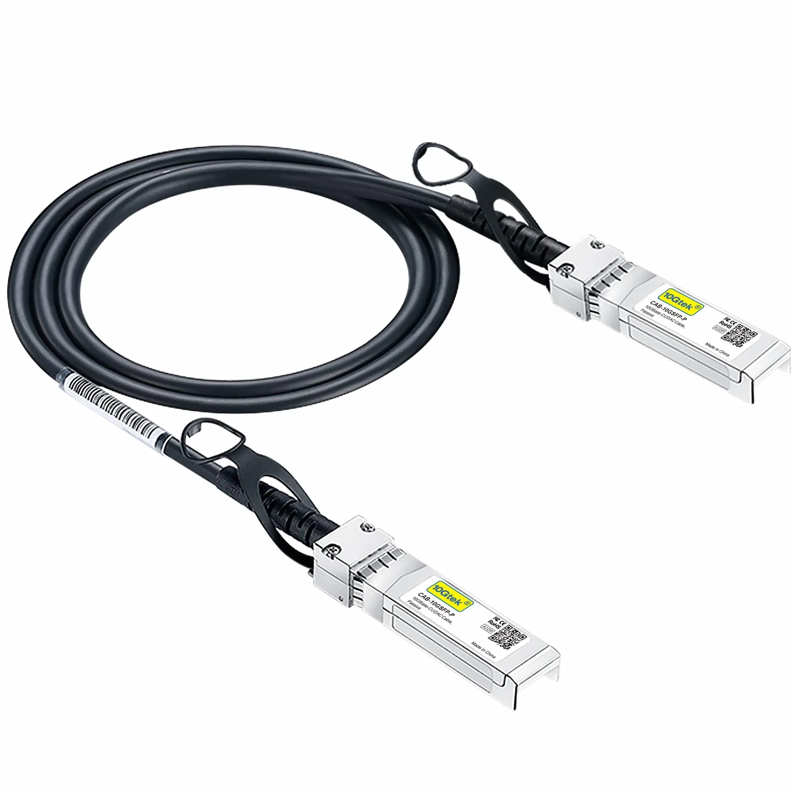 10Gtek Kabel SFP+ DAC 10 Gb/s 0,5 metra, 10GBASE-CU Twinax z bezpośrednim połączeniem miedzianym, kompatybilny z Cisco, Ubiquiti UniFi, TP-Link, Netgear, D-Link, Zyxel, Mikrotik i nie tylko