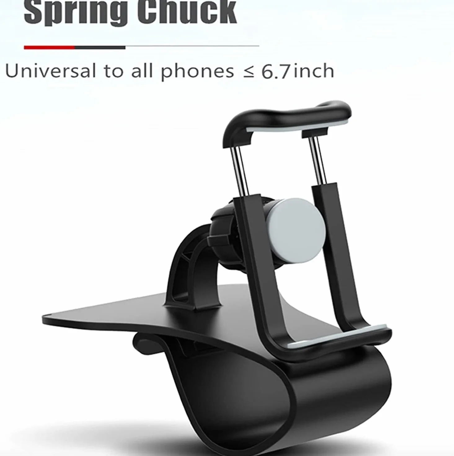Smartfon Uchwyt Do Samochodu Uniwersalny uchwyt samochodowy na deskę rozdzielczą Łatwy montaż na klips Stojak na wyświetlacz Wspornik uchwytu samochodowego Wspornik Nawigacyjny (Color : A Black)