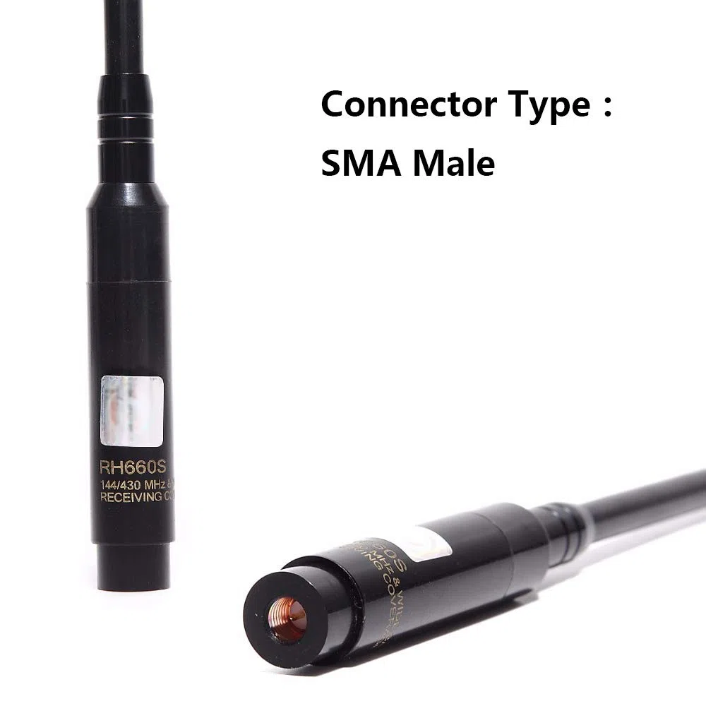 RH-660S złącze SMA Dual Band UKW UHF 144 / 430MHz teleskopowa antena wysokiej wydajności dwukierunkowa radiowa antena dla Wouxun KG UV8D / 9D Plus walkie talkie