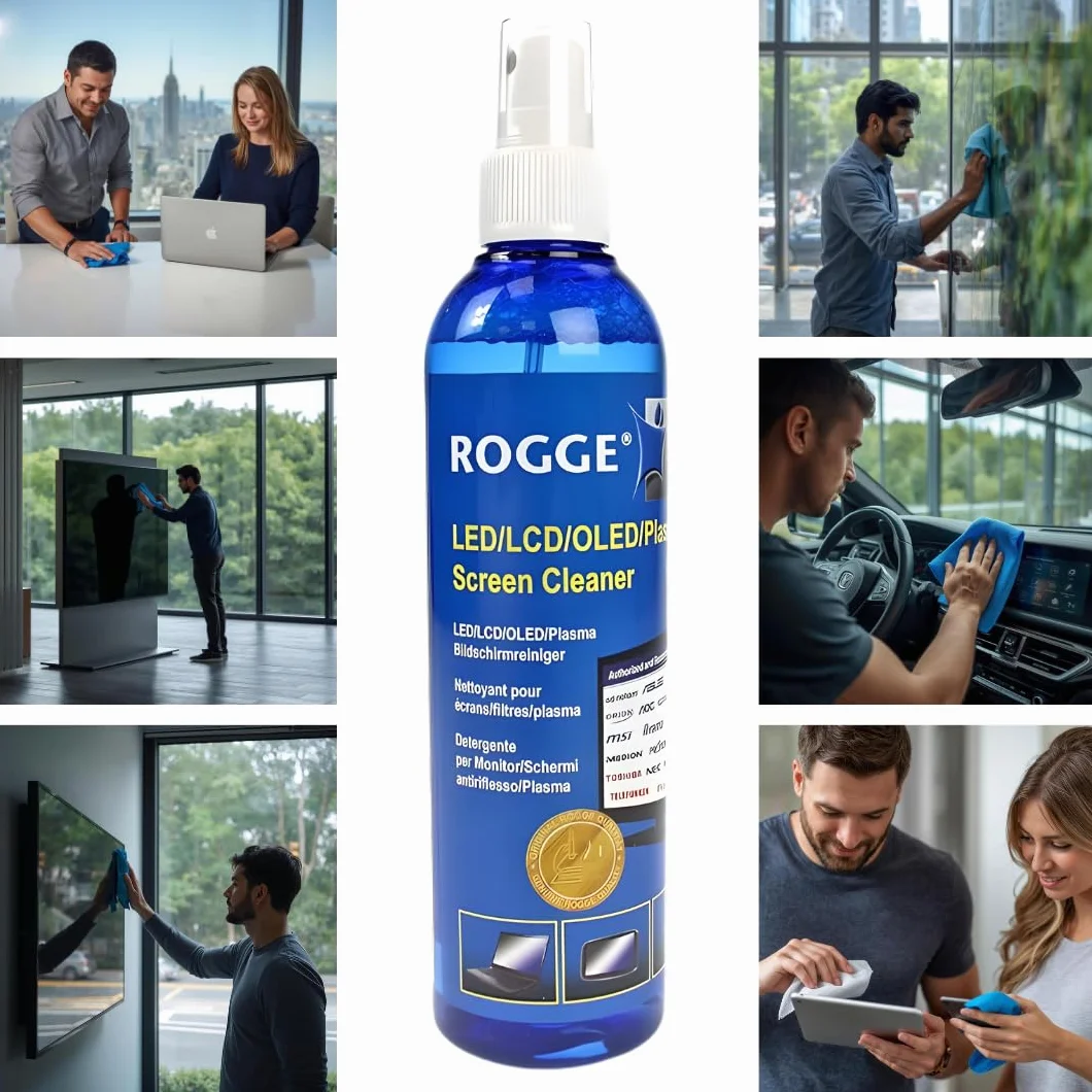 ROGGE DUO CLean Original, 250 ml LCD/TFT + środek do czyszczenia plazmy + 1 profesjonalna ściereczka z mikrofibry