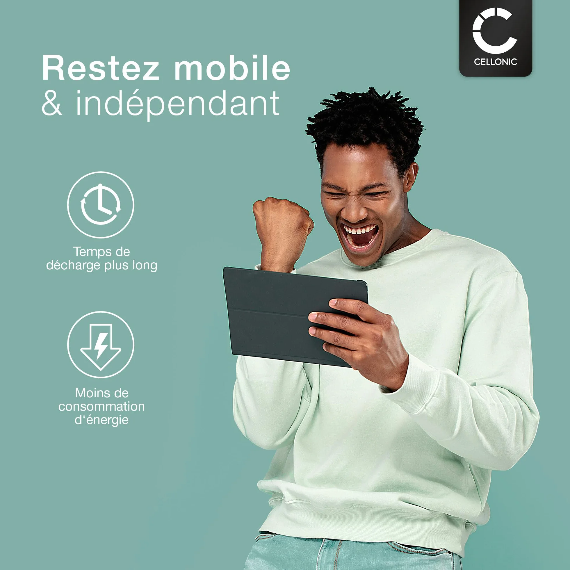 CELLONIC, Bateria do tabletu kompatybilna z Kobo Aura, H2O, Glo HD, kompatybilna z Pocketbook PR-285083 (3,7 V, 1500 mAh)