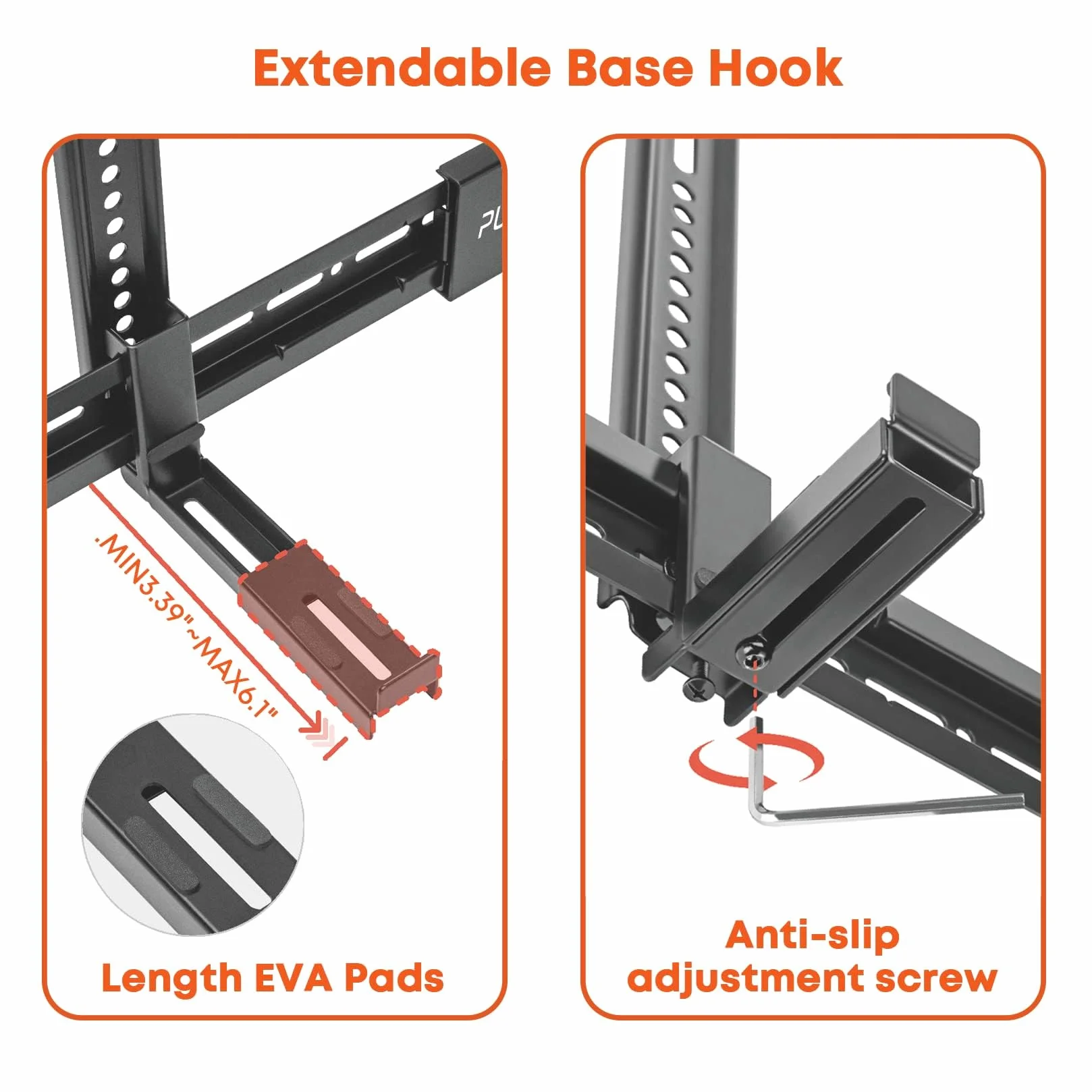 Soundbar Stand Universal Sound Bar Holder for Bar Mniej niż 15 kg, zamontowany na stojaku TV, ścianie lub telewizorze z antypoślizgowym uchwytem