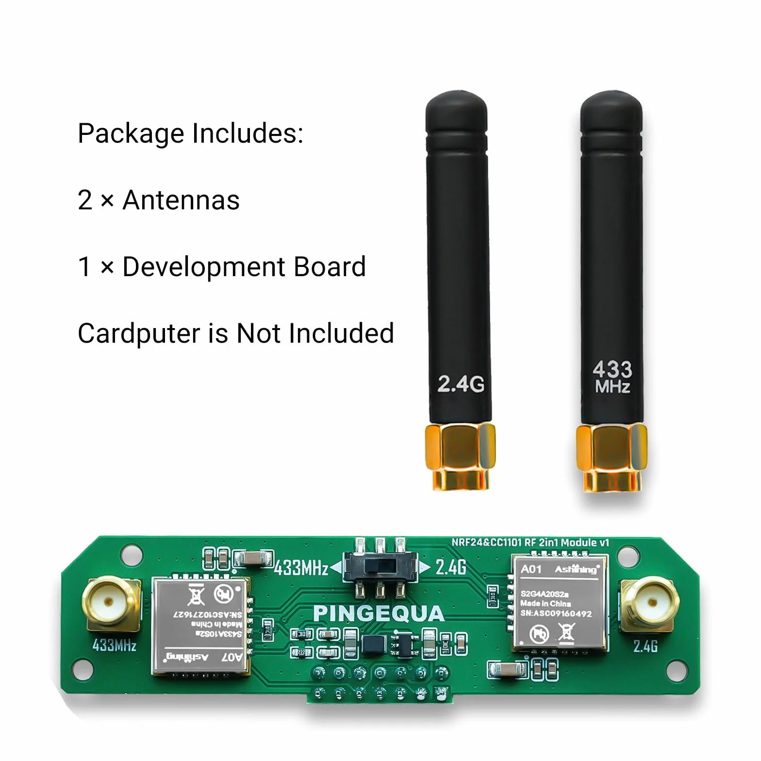 Płyta rozwojowa RF 2 w 1 do M5Stack Cardputer ADV, kompatybilna z NRF24 i CC1101, ulepszone filtrowanie mocy, stabilny moduł edukacyjny 2,4 GHz i 433 MHz (Cardputer nie jest dołączony)