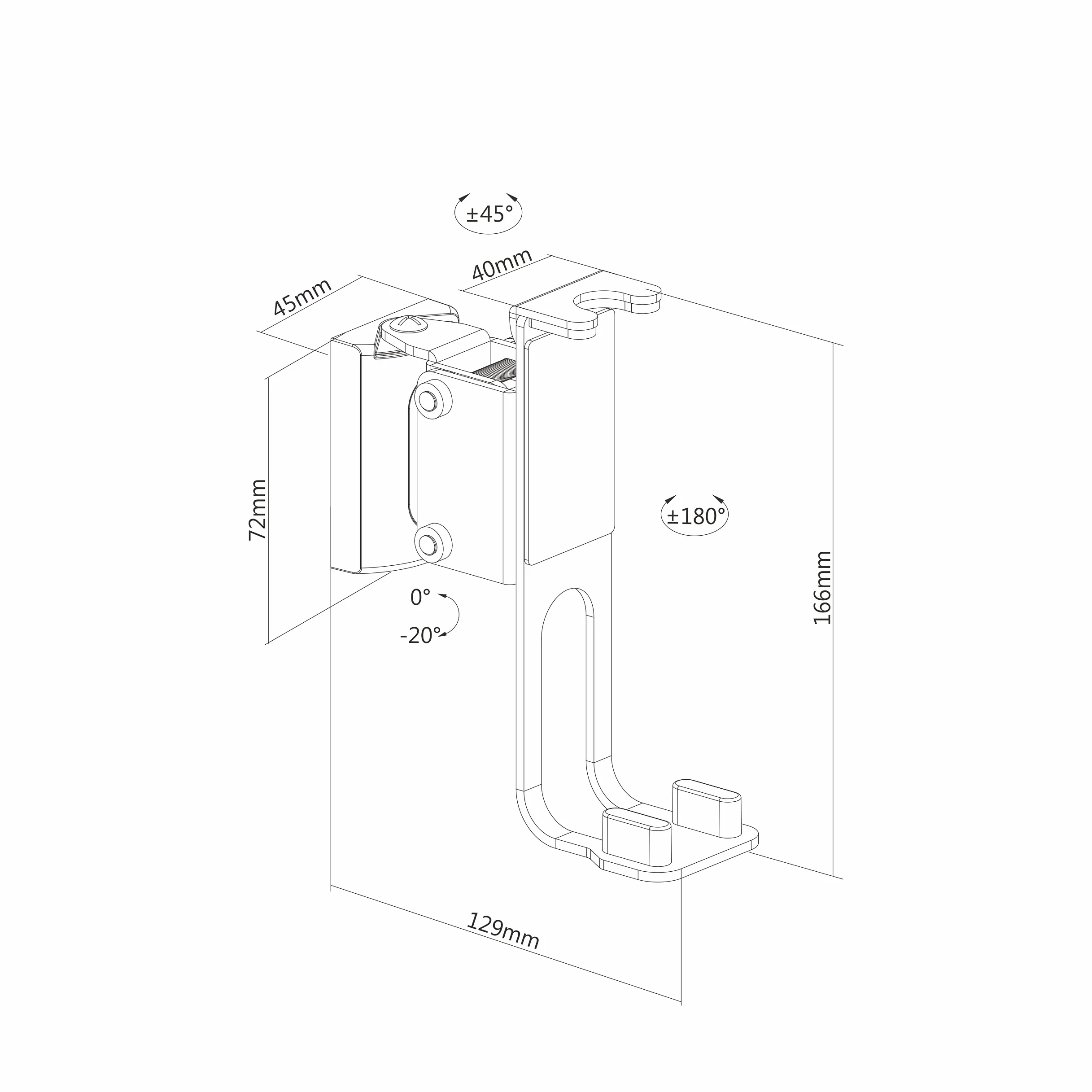 conecto Uchwyt ścienny na głośnik, kompatybilny z Sonos® One, Sonos® One SL, Sonos® Play:1, nośność: 3 kg, zestaw 2 szt., czarny