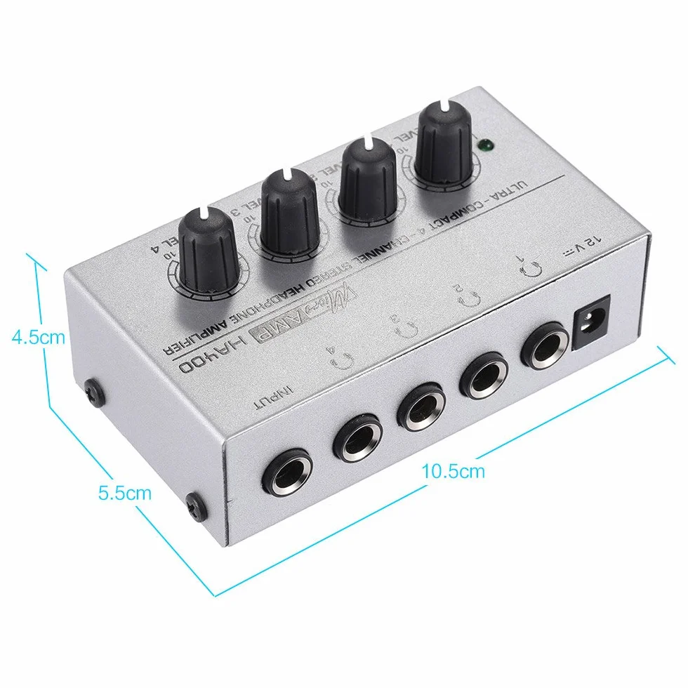 Btuty HA400 4-kanałowy wzmacniacz słuchawkowy stereo ultrakompaktowy