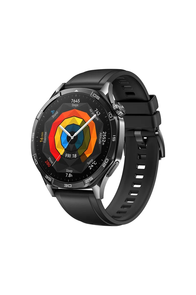 HUAWEI WATCH GT 5 46 mm Smartwatch, ostre krawędzie, zupełnie nowe sporty biegowe i rowerowe, śledzenie zdrowia, żywotność baterii do 14 dni, kompatybilny z iOS i Android, czarny