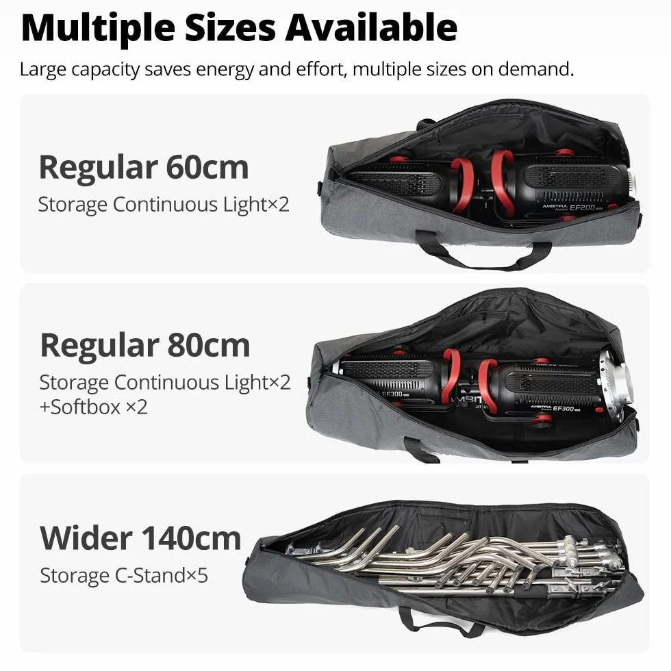 AMBITFUL Widened Version Tripod Carrying Case Bag 70CM / 27.5inch for Light Stands,Boom Stand,Umbrella and Tripod Photography Accessories(70cm/27.5in) x (Φ18cm/7in)
