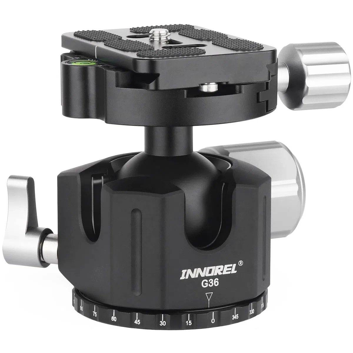 INNOREL CNC metalowe głowice do statywów panoramicznych z 38mm szwajcarską płytą szybkiego uwalniania ze stopu aluminium Arca do statywów, monopodów, lustrzanek cyfrowych, kamer (G36)