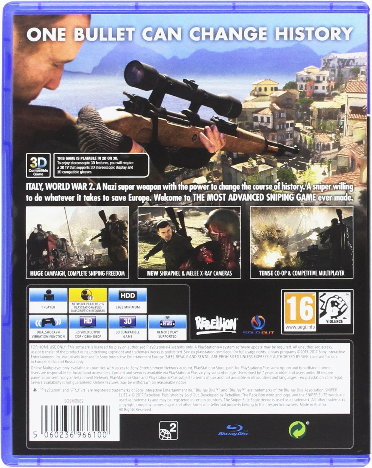 Sniper Elite 4 : Italia
