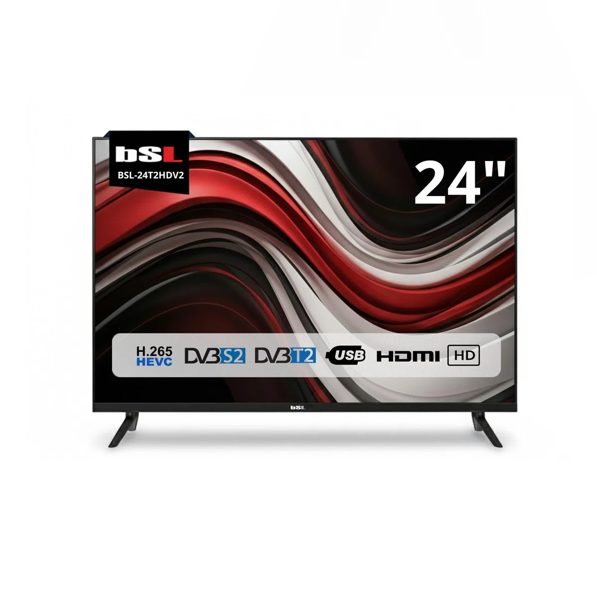 Telewizor 24" BSL-24T2HD LED HD 1366x768 | 60 Hz | USB | DVBT2 HD H.265 | DVB-S2 | HDMI