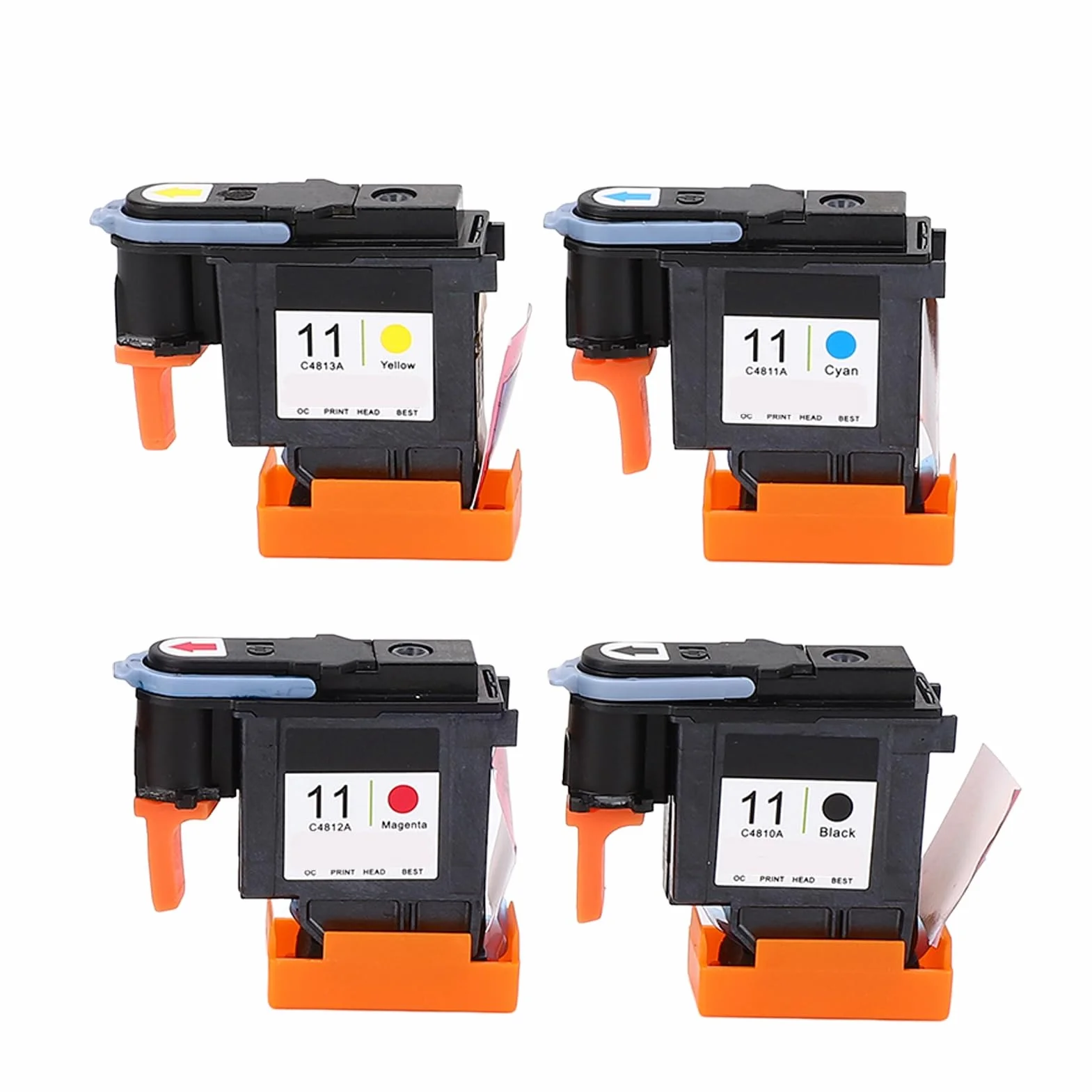 KIMISS Głowica drukująca for Designjet 100 110 111 500 510 800 813 850 – 4 szt. (CMYK) – wymienna, wysokiej jakości