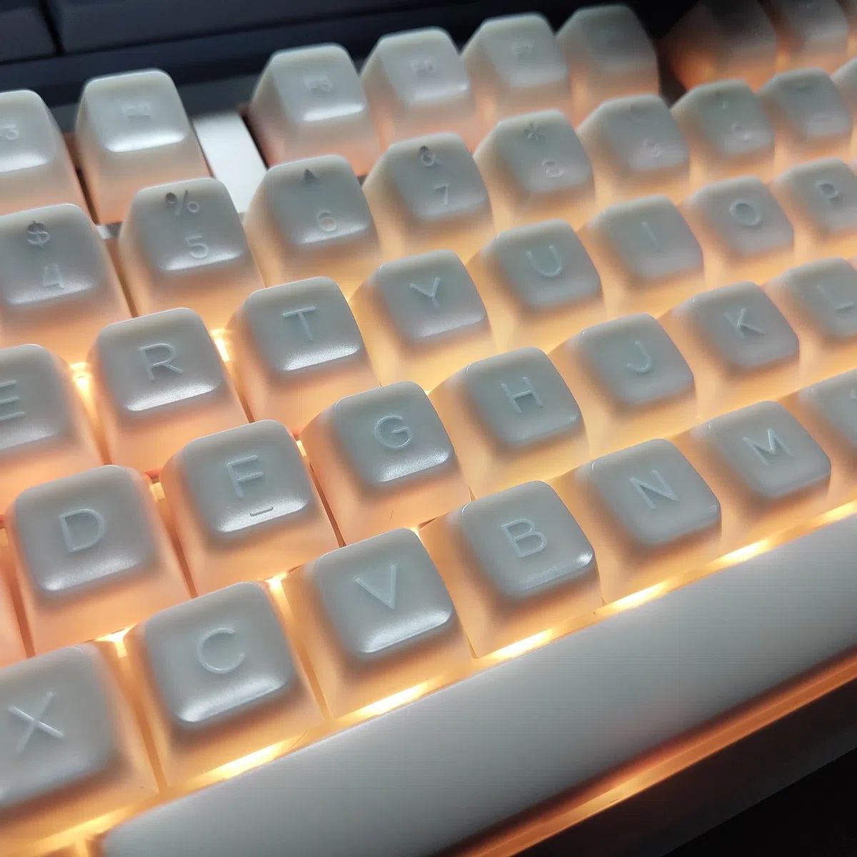 Translucent Jade Keycaps, 142 Keys/ABS/SA Profile/Doubleshot Keycap for MX Switch Custom Mechanical Keyboard (Color : White)