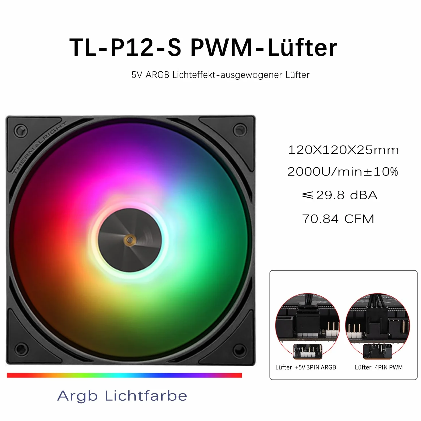 TR-Thermalright Assassin X 120 Digital ARGB Black,chłodzenie CPU,4×6 mm rurki cieplne,wentylator PWM 120mm-2000 obr./min,pokrywa górna z wyświetlaczem cyfrowym, dla AM5/AM4,Intel LGA1851/1700,Czarny