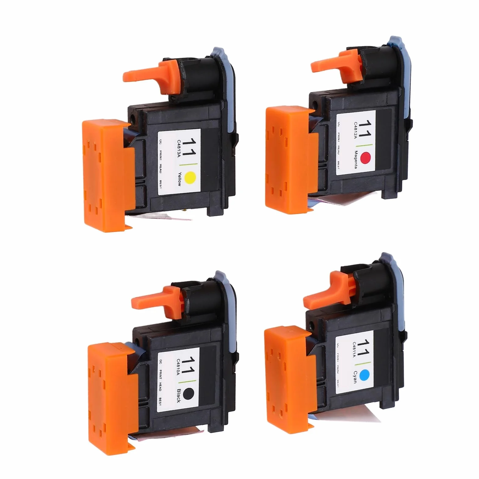 KIMISS Głowica drukująca for Designjet 100 110 111 500 510 800 813 850 – 4 szt. (CMYK) – wymienna, wysokiej jakości