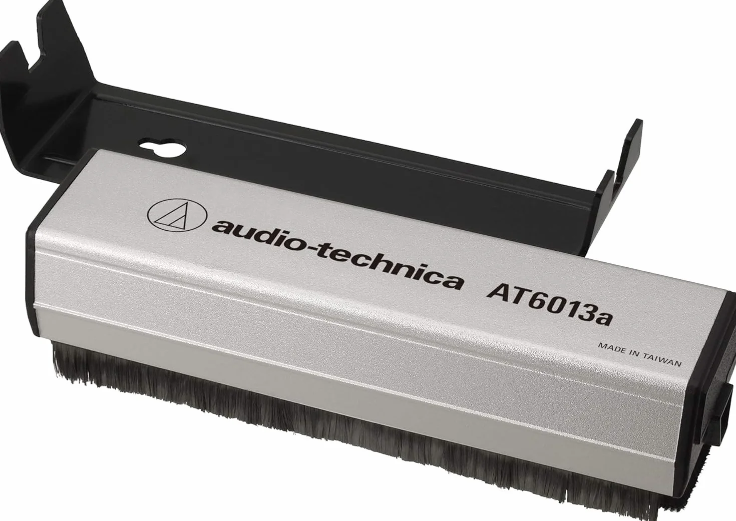 Audio Technica AT6013A Carbon Fiber Dual Action Anti-Static Record Cleaner Brush (Silver/Black)