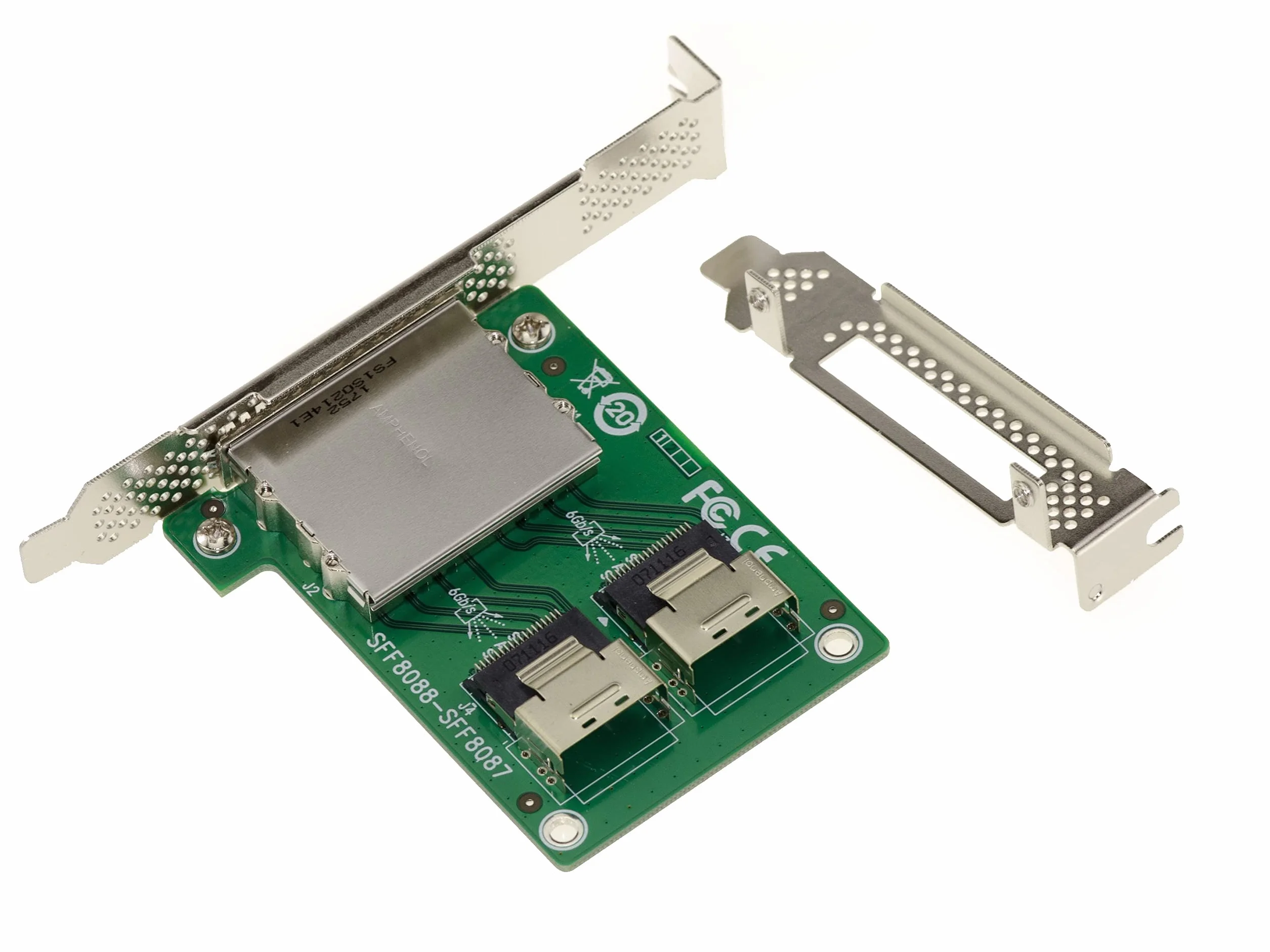 KALEA-INFORMATIQUE Płytka konwersji SAS miniSAS SFF-8088 SFF-8087 SFF8088 26-pinowy Mini-SAS zewnętrzny na SFF8087 36-pinowy MiniSAS wewnętrzny