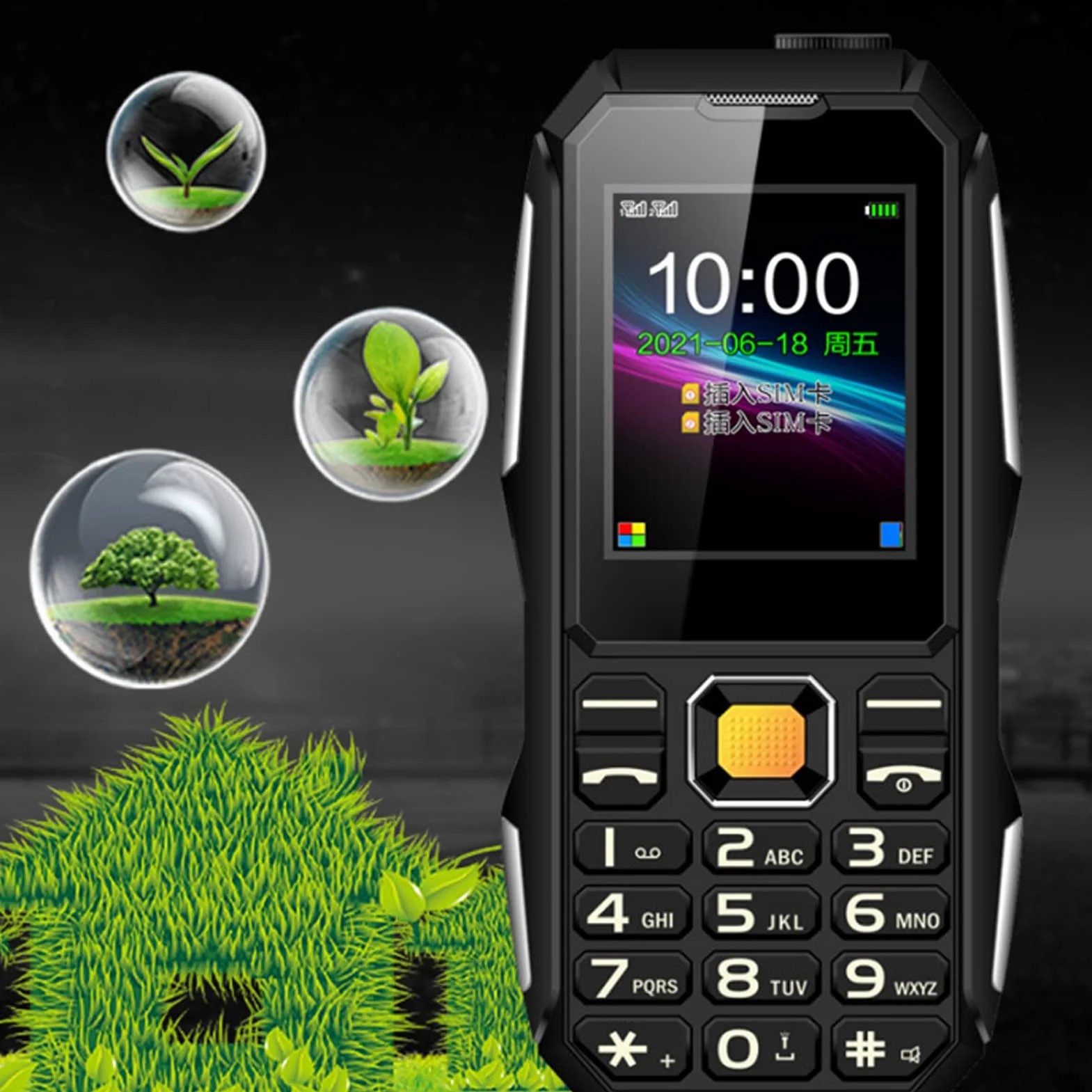 W2021 Odblokowane Telefony Komórkowe dla Seniorów, Telefon Komórkowy 2G Dual SIM, Duży Przycisk, Głośna Pomoc Głosowa, Super Latarka, Odblokowany Telefon dla Starszych Rodziców,
