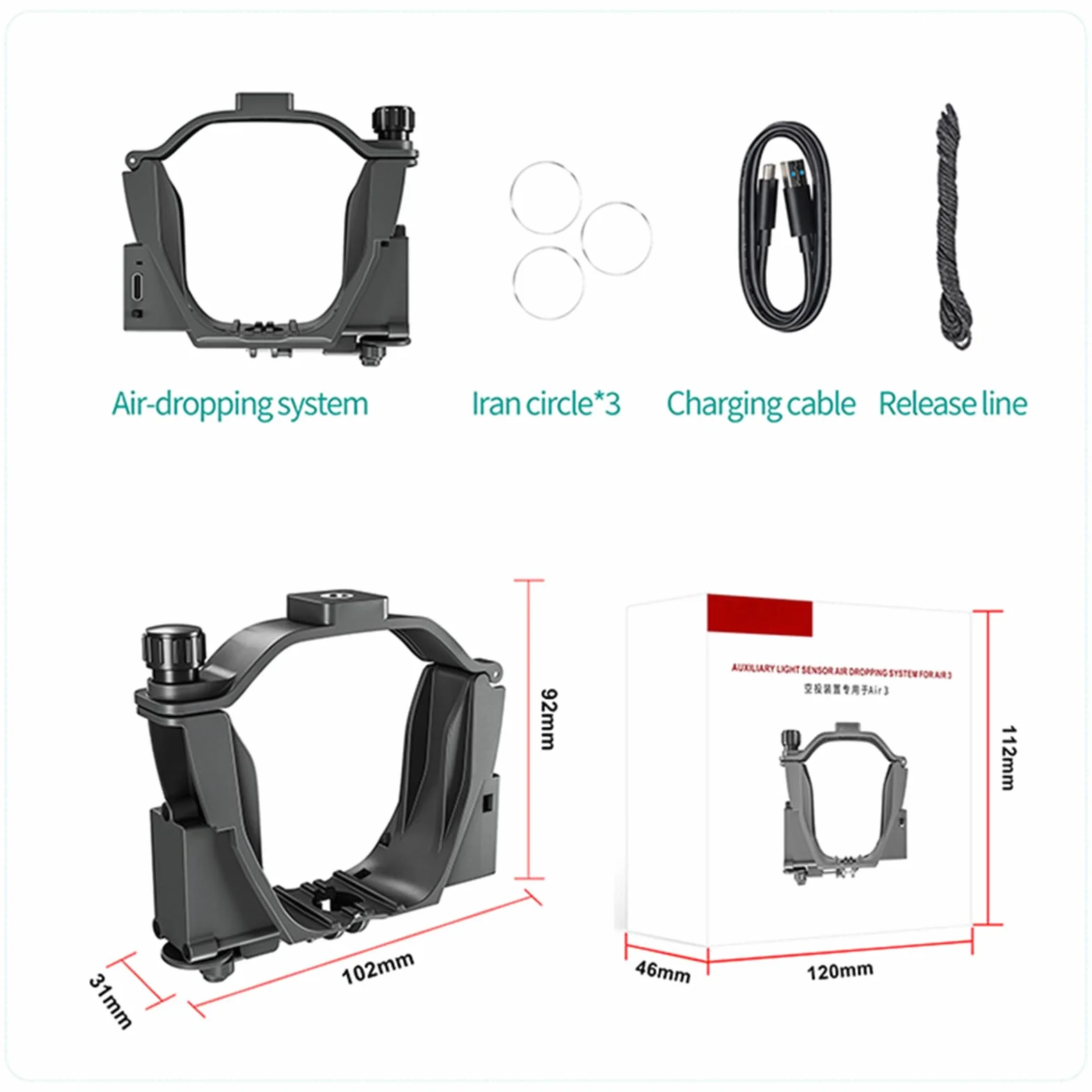 System zrzutu drona 1/4 do DJI Air 3
