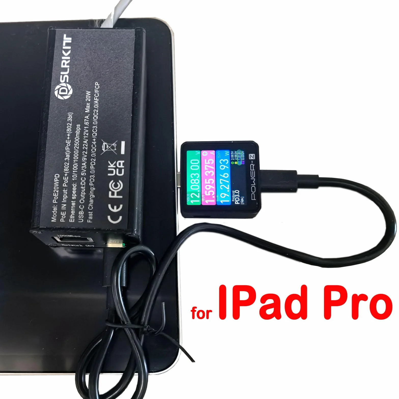Rozdzielacz PoE 2,5 Gb/s adapter USB-C 20 W PD3.0 PPS QC 4+/3.0 802.3at