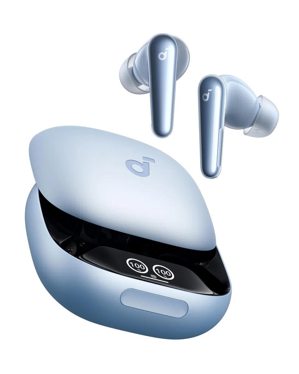 soundcore Liberty 4 Pro firmy Anker(odnowiony), bezprzewodowe słuchawki z redukcją szumów, 7 czujników i adaptacyjna redukcja szumów w czasie rzeczywistym, 2x szybsze ładowanie, muzyka Hi-Fi