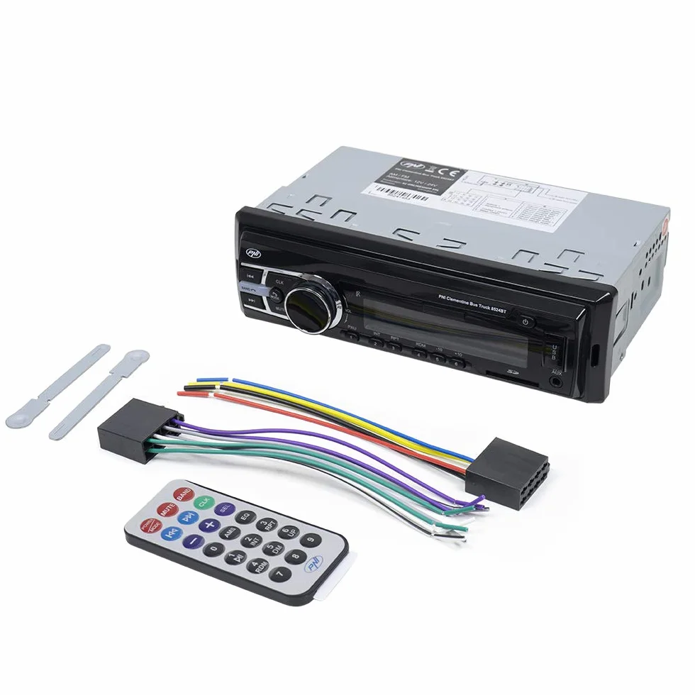 PNI Samochodowy Odtwarzacz MP3 z radiem 8524BT 4x45w 12V / 24V 1 DIN cu SD, USB, AUX, RCA SI Bluetooth 24 V