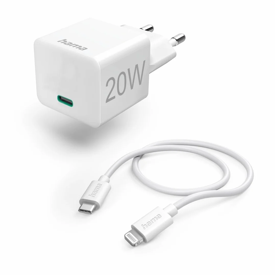 Hama ładowarka sieciowa 20 W Power Delivery USB C Lightning 1m biała