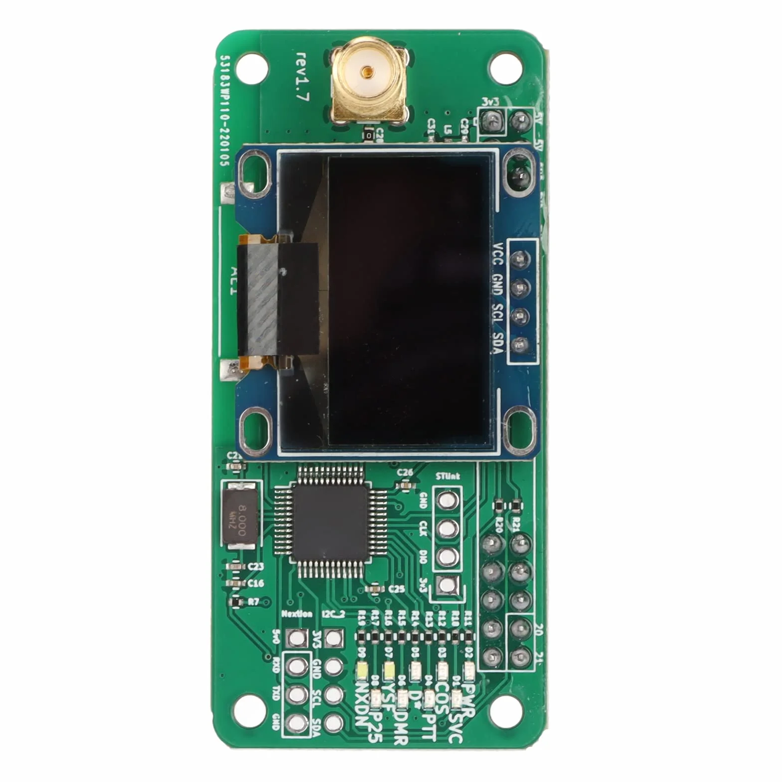 MMDVM Hotspot Moduł UHF VHF z LED Wyświetlaczem, Anteną SMA i Jednopłytowym Komputerem - Kompletny Zestaw Cyfrowej Radiokomunikacji dla Radiolubicieli