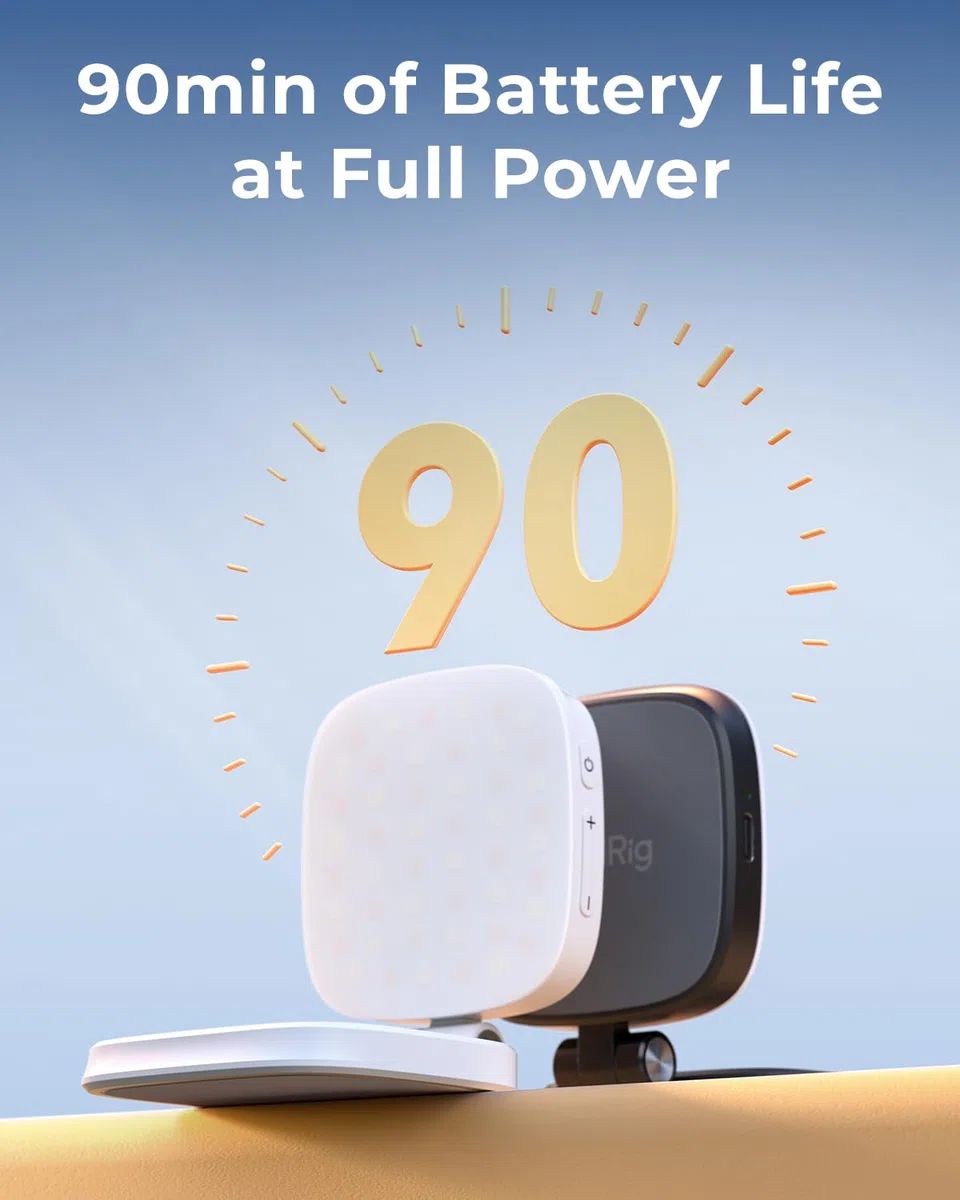 SMALLRIG Magnetic Selfie Light do iPhone'a, lampa do telefonu z lusterkiem, natychmiastowe mocowanie do MagSafe, do selfie, wideokonferencji, Vibe P48 White - 4933