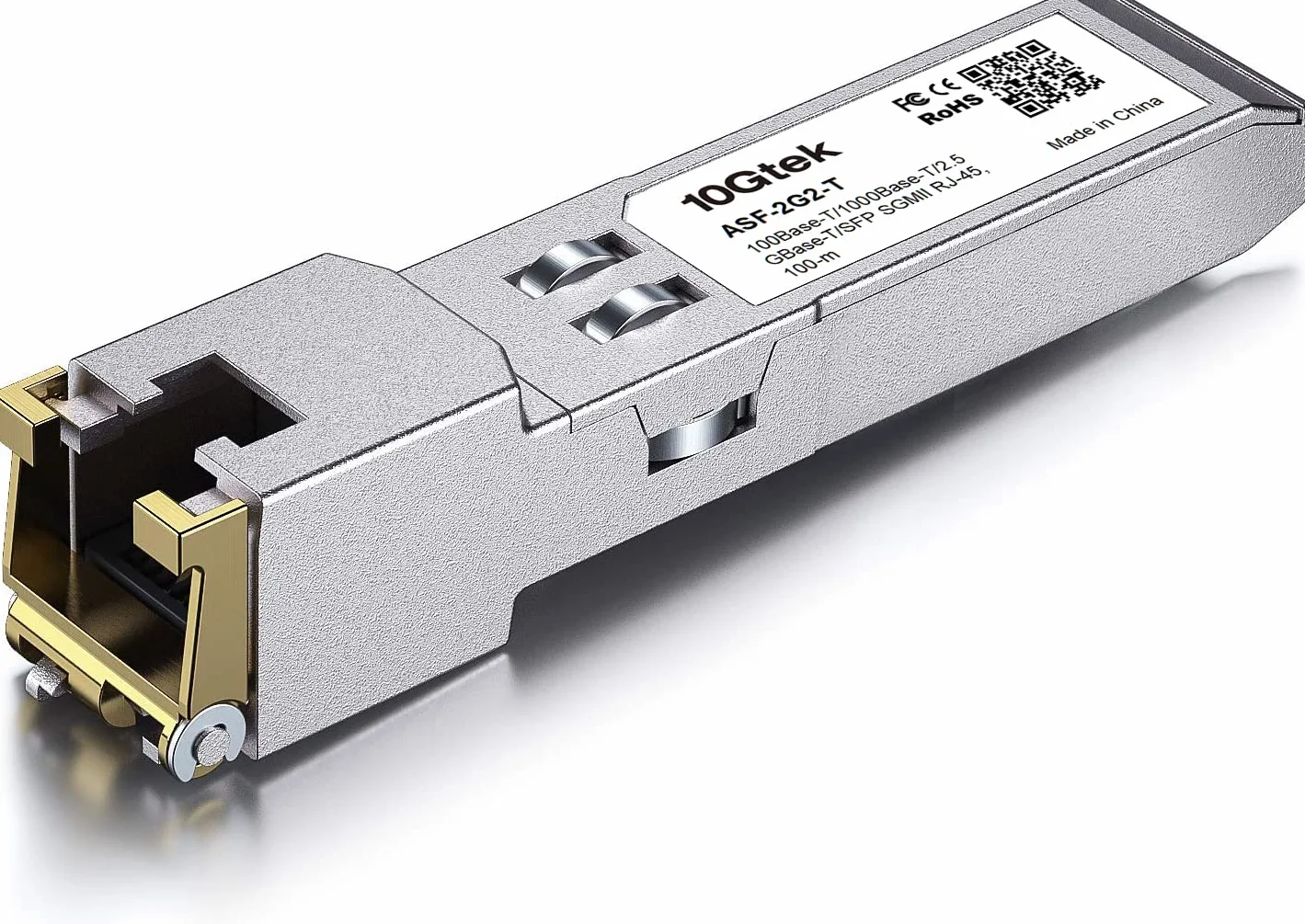 100/1000M/2.5GbE SFP SGMII RJ-45 Auto-Negotiation SFP Transceiver, Compatible with Ubiquiti UniFi, Fortinet, Netgear, TP-Link and Other Open Switches