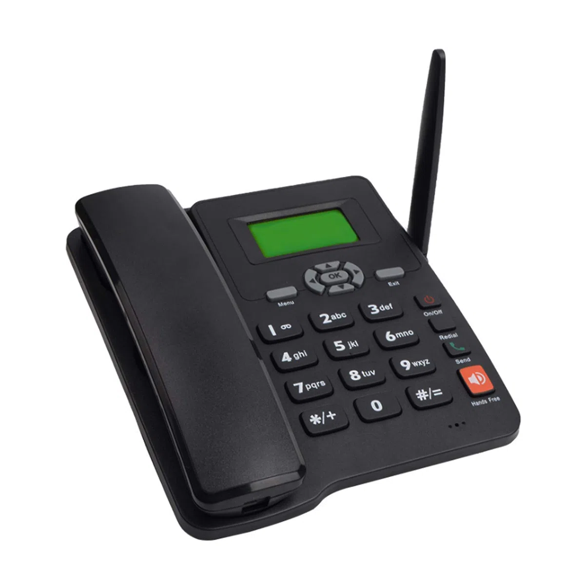 Telefon przewodowy na biurko GSM telefon biurkowy - telefon w stylu pulpitu z gniazdem na kartę SIM - bezprzewodowy telefon stacjonarny, funkcja ponownego wybierania bez użycia rąk, identyfikator