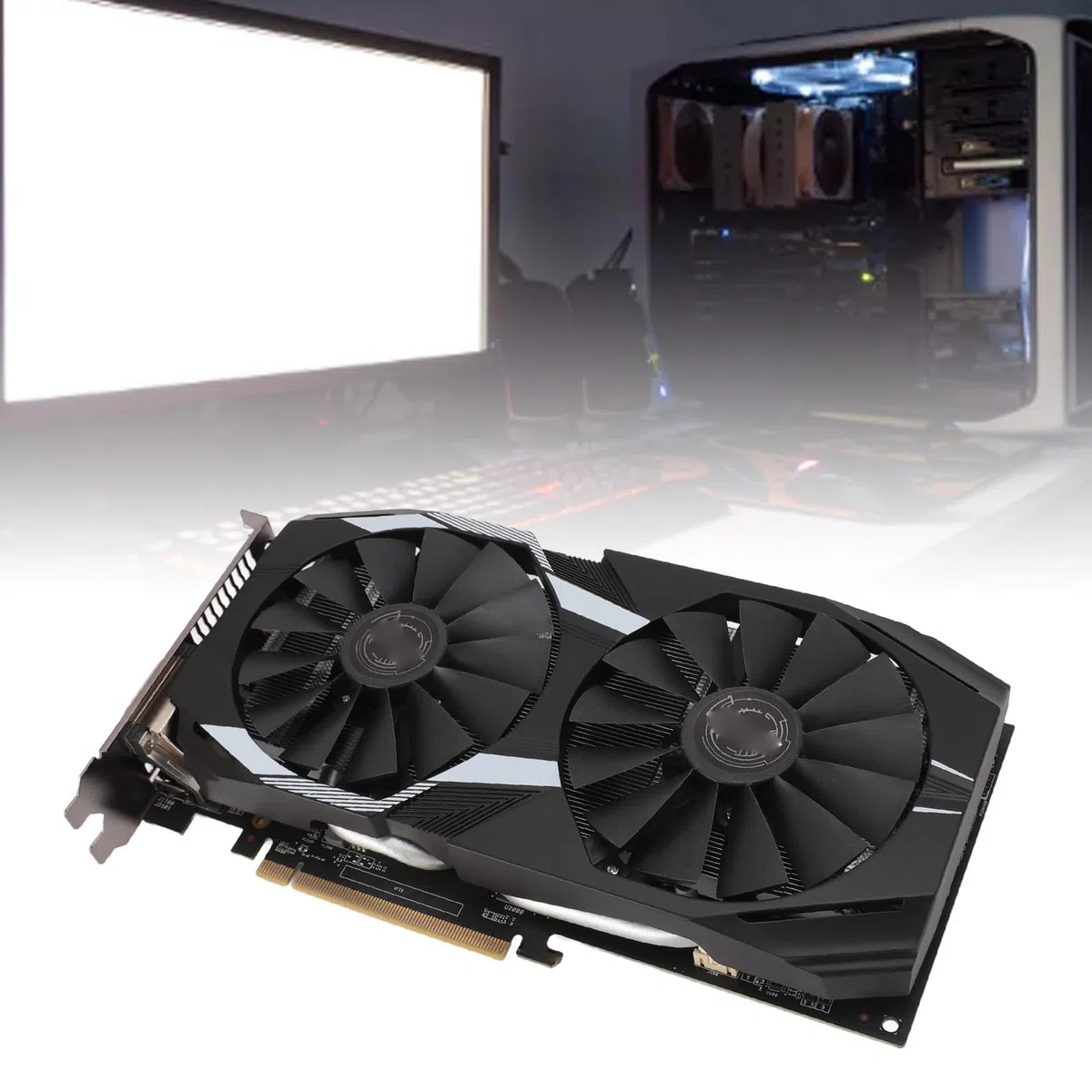 Karta Graficzna RX, RX590 8 GB GDDR5 256-bitowa Obsługa Kart Graficznych Interfejs Multimedialny DisplayPort DVI D HD, Karta Graficzna do Komputerów Stacjonarnych Niski Poziom