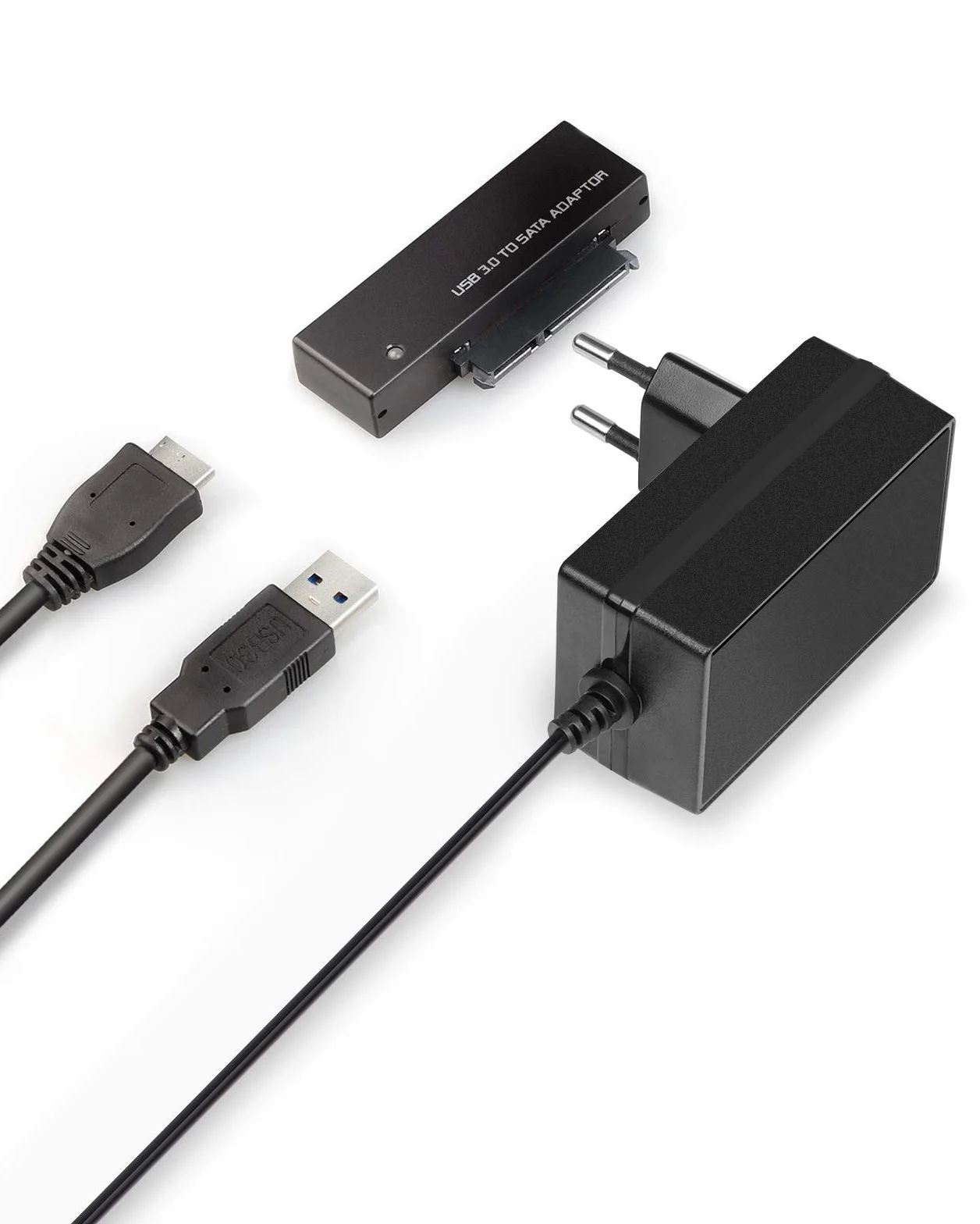 Inateck Konwerter USB 3.0 na SATA Adapter do Dysków 2,5/3,5 cala HDD SSD z Zasilaczem 12 V 2 A
