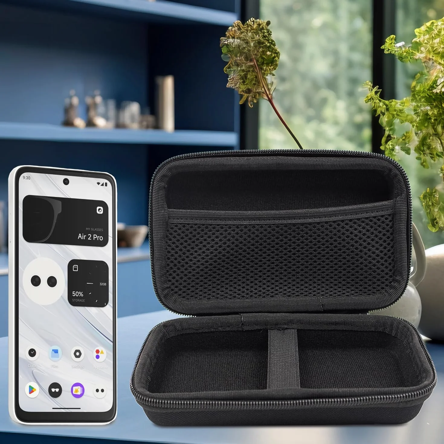 Twarde etui podróżne kompatybilne z XREAL Beam Pro, tylko etui - czarne YC88001