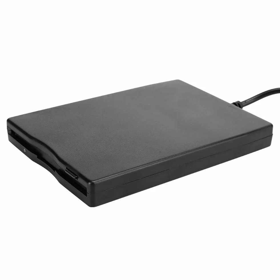 Przenośny zewnętrzny odtwarzacz dyskietek USB 3,5", zdejmowane akcesorium do komputera z kartą, Plug and Play, czarny