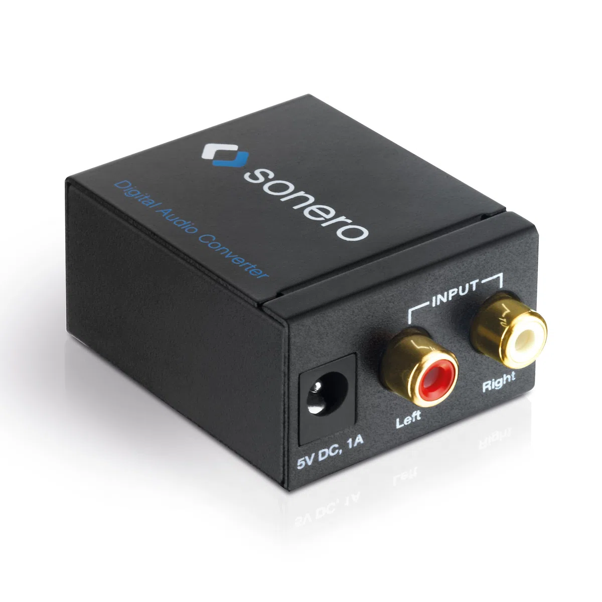 sonero AC000 konwerter audio analogowy/cyfrowy, 2 x cinch stereo audio (L/R) na Digital Audio (optyczny/koncentryczny)