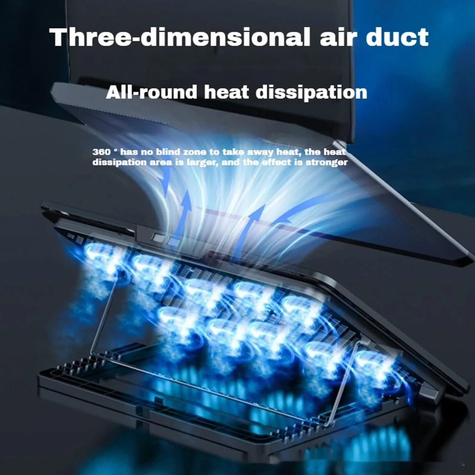N15 Gaming Laptop Cooler 15 Wentylator Regulowana prędkość wiatru Regulacja wysokości Podkładka chłodząca do laptopa Podstawka pod laptopa Podkładka chłodząca pod laptopa(N15RGB)