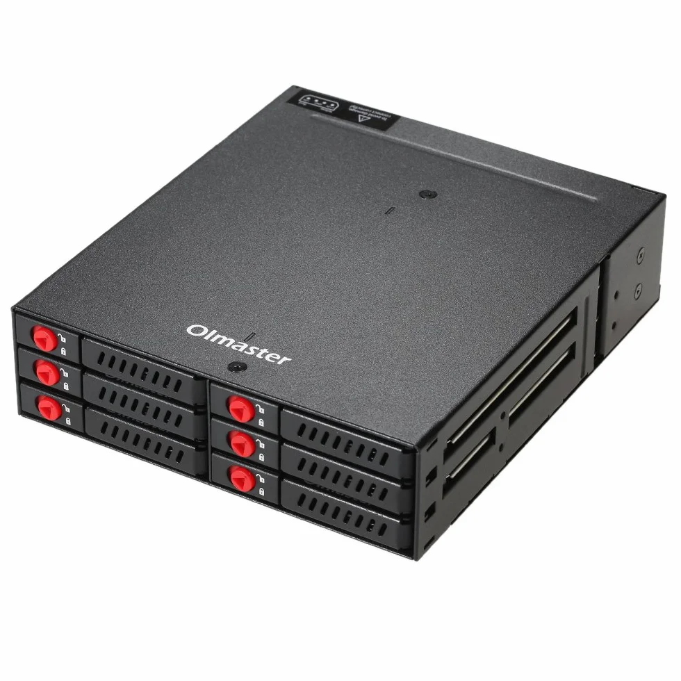 ZJchao 6 Bays Mobile Backplane Support 2.5 '' HDD SSD z Wentylatorem Chłodzącym na PC Drive Bay