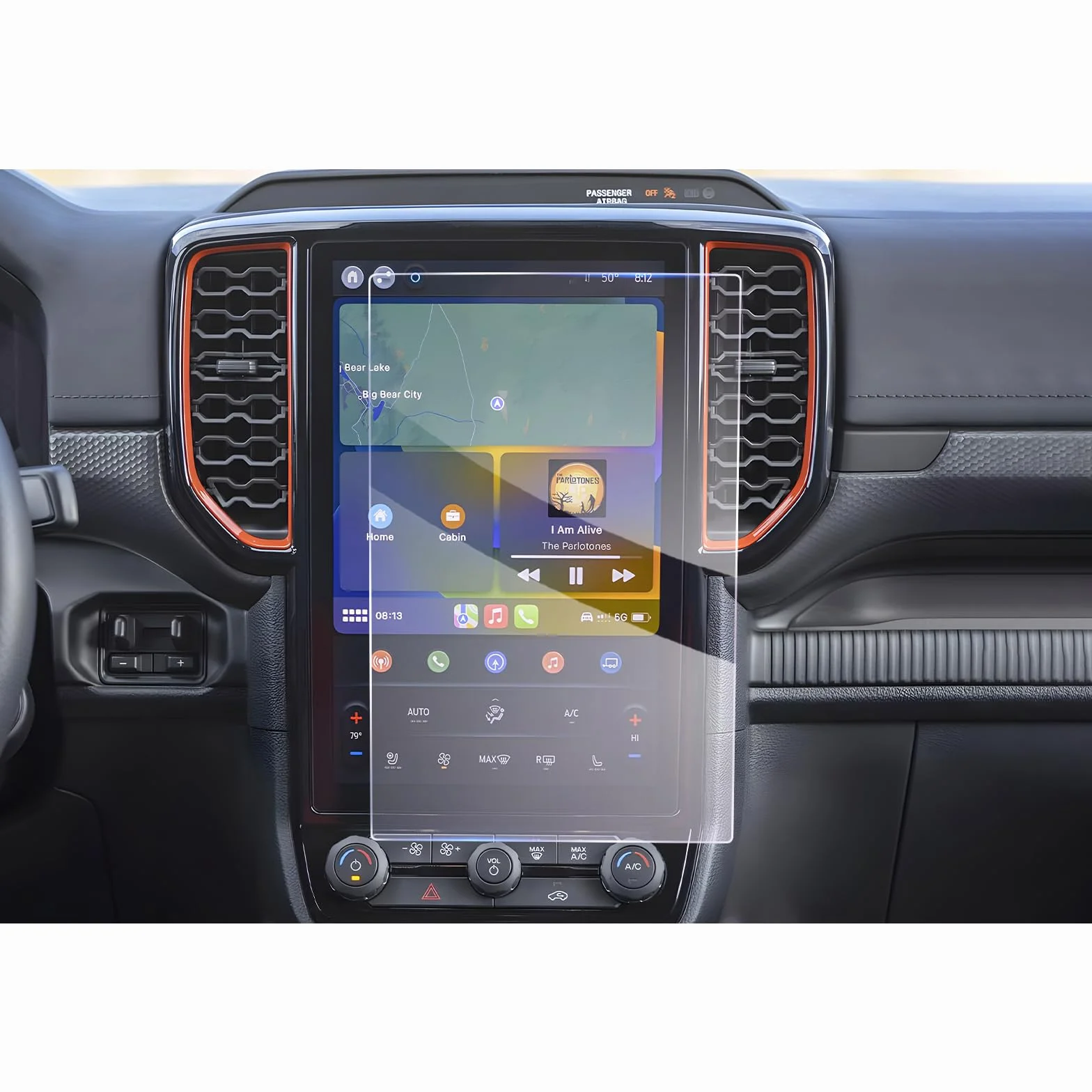 GAFAT Folia ochronna do nawigacji Ford Ranger T9 2024 2025 2026, 12 cali, szklana folia ochronna na wyświetlacz do Ranger Wildtrak X Raptor 12" Sync 4 TouchScreen, odporna na uderzenia, 9H odporna na