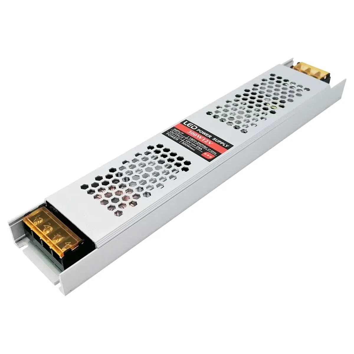 Listwa zasilająca LED 12 V 300 W, wbudowana aluminiowa obudowa przełącznika karty kontrolera napędu