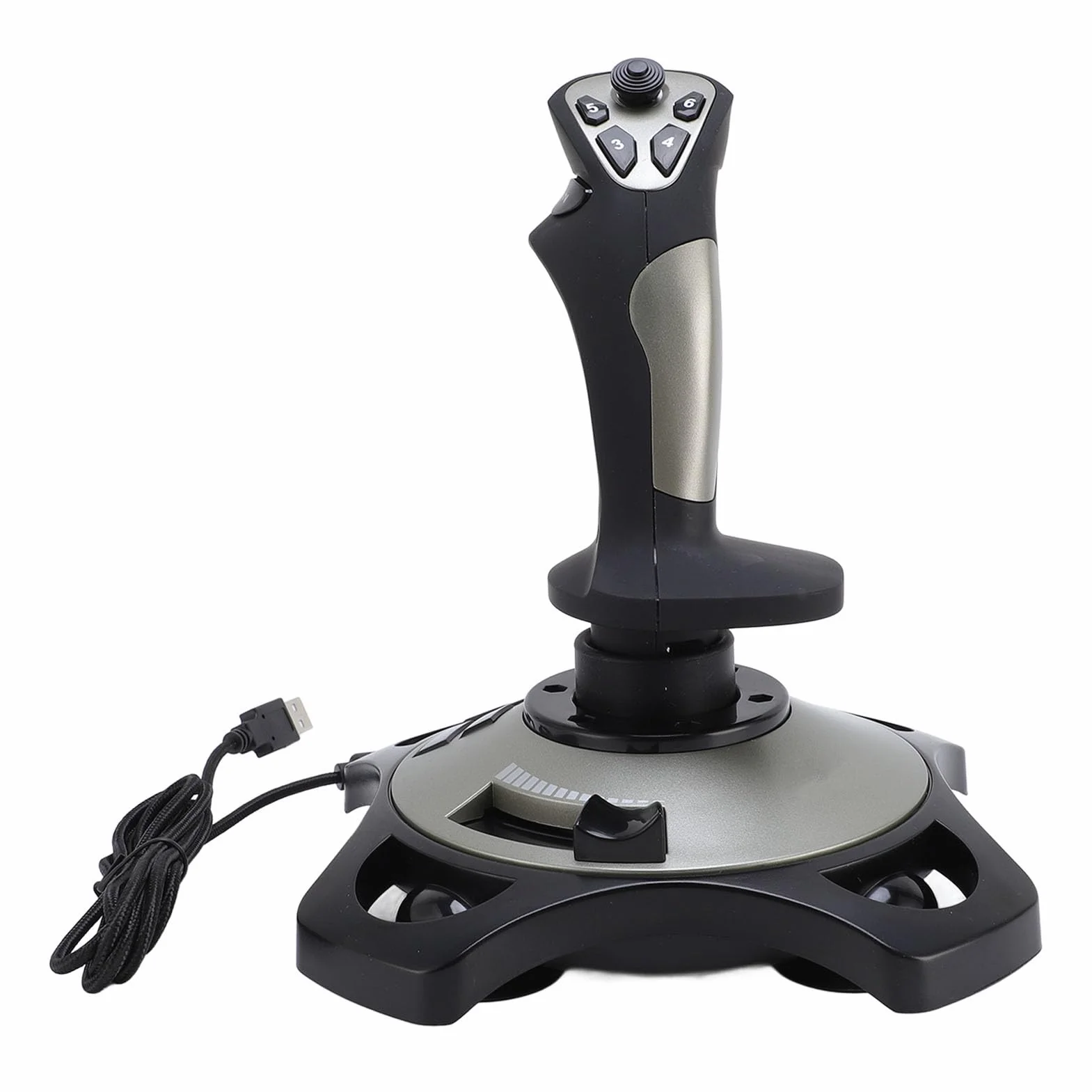 Elprico Symulator Lotu Kontroler Typu Joystick Przewodowy Drążek Sterowy USB z Wibracjami i Przyciskami Wielofunkcyjnymi dla 7 8 10 11, Doskonały dla Graczy w Gry Lotnicze