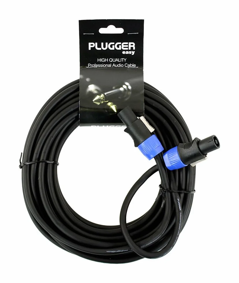 Plugger, Speakon męski kabel głośnikowy/Speakon. Długość 10 metrów. Głośnik nagłośnieniowy, powrót sceny. Łatwy zakres przyjęty przez profesjonalistów audio.