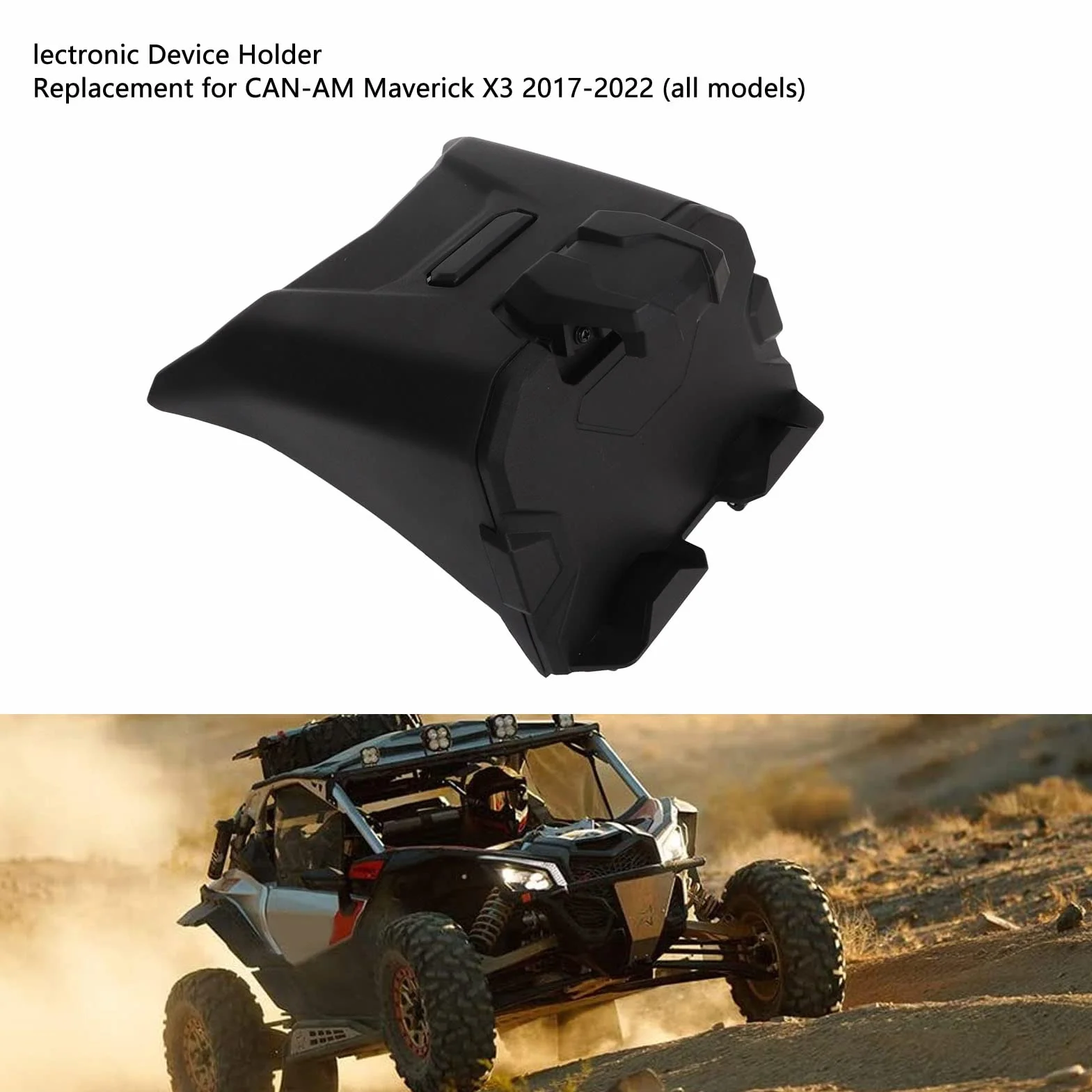 Urządzenie elektroniczne Uchwyt na telefon do tabletu ze zintegrowanym schowkiem Zamiennik dla Maverick X3 2017 2022 Wszystkie modele Regulowany materiał HDPE od 5 do 8 cali