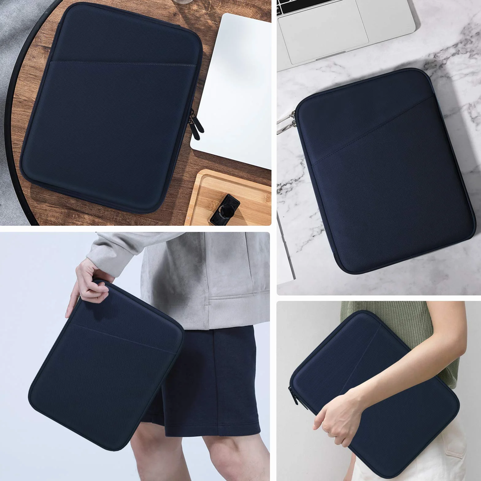 MoKo Etui na tablet 9-11 cali, pasuje do iPada air 5 10.9" 2022, iPada Pro 11 M2 2022-2018, iPada 10 10.9 2022, iPada Air 4 10.9, Tab S8/A7, torby ochronnej z kieszenią, Indigo